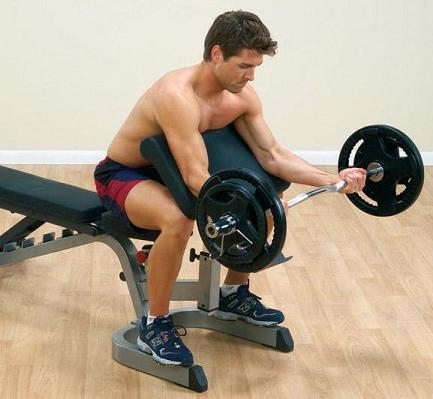Body-Solid Preacher Curl Bench Attachment