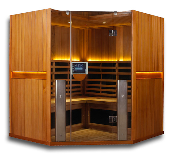 Clearlight Sanctuary C 4 Person Corner Cedar Sauna FitnessZone