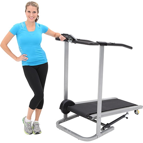 Exerpeutic 260 Manual Treadmill w/Extended Safety Handles and Pulse