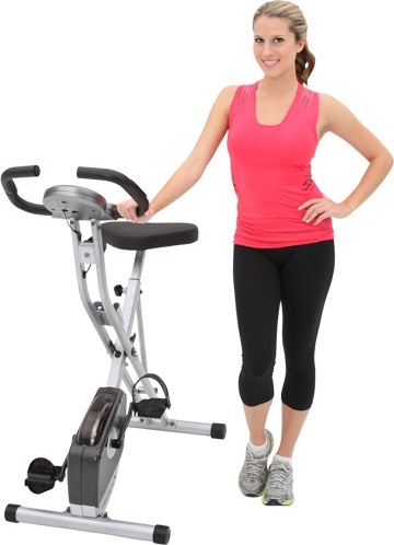 Exerpeutic 250XL Folding Magnetic Upright Bike w/Pulse