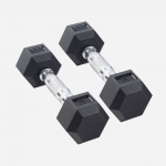 Inspire 70# Rubber Hex Dumbbell Pair