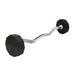 TKO 20-110lb Fixed Curl Bar Set, Rubber