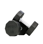 TKO 5-50lb 10-Sided Rubber Dumbbell Set