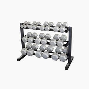 Best Fitness BFDR10B 2-Tier Horizontal Dumbbell Rack