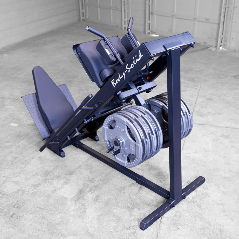 Body Solid GLPH1100B Leg Press Hack Squat Loaded