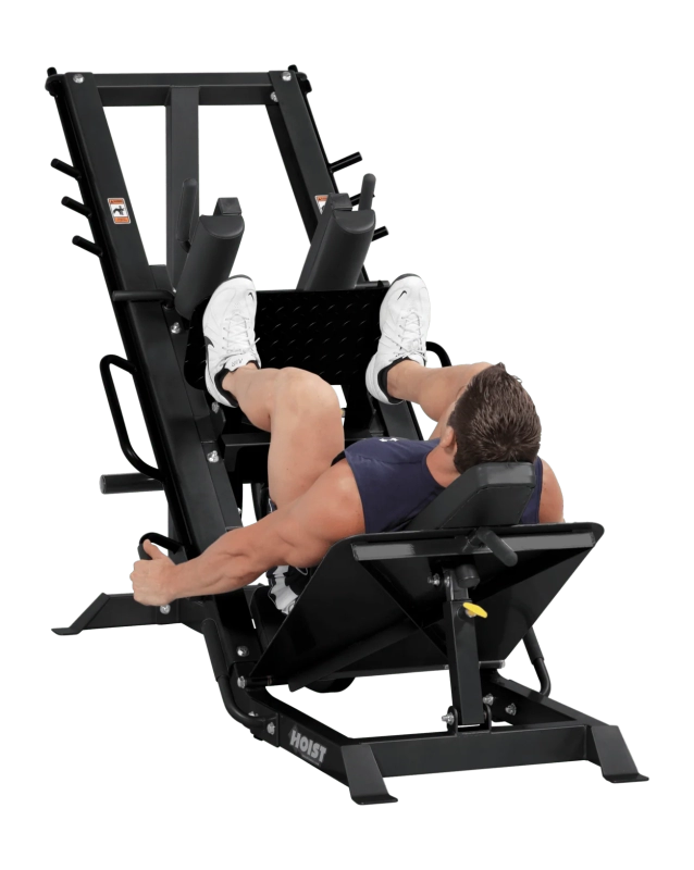 Hoist HF-4357 Leg Press Hack Combo Doen Position
