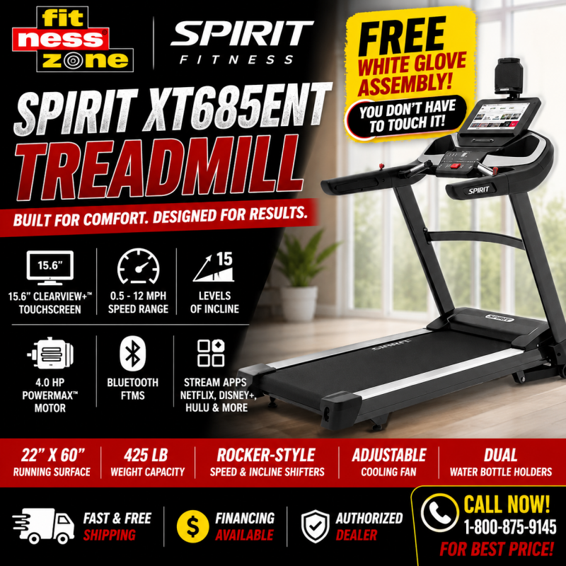 Spirit XT685ENT Treadmill