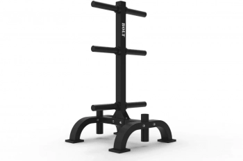 Bolt Fitness Brig 6 Arm Olympic Weight Tree with 2 Barbell Holders