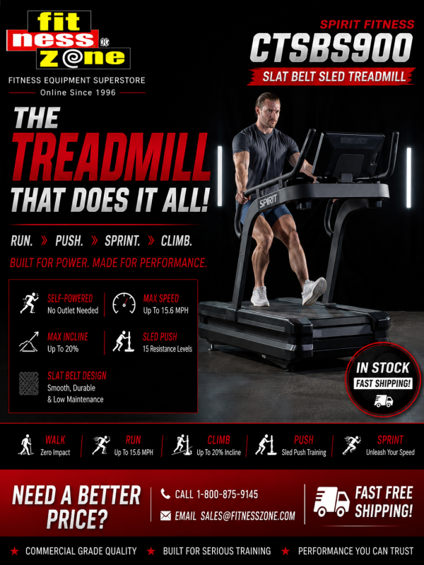 Spirit Fitness CTSBS900 Slat Belt Sled Treadmill