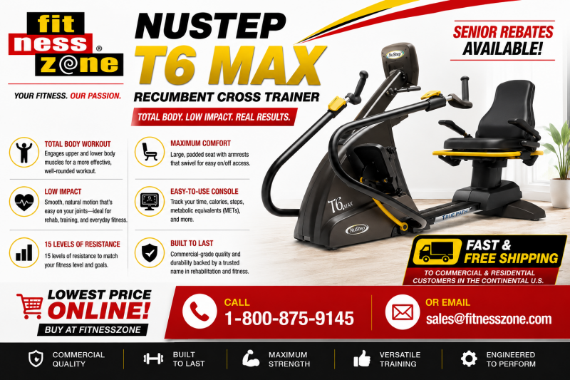 Nustep T6 Max Recumbent Cross Trainer