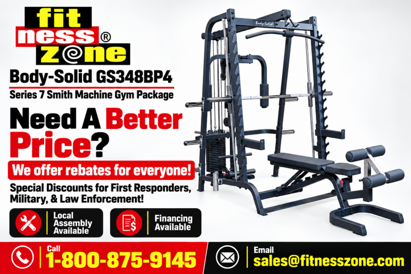 Body Solid GS348BP4 Series 7 Smith Machine Gym Package