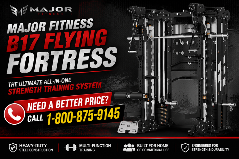 Major Fitness Heritage Series B17 Flying Fortress All-In-One Functional Trainer with Smith Machine