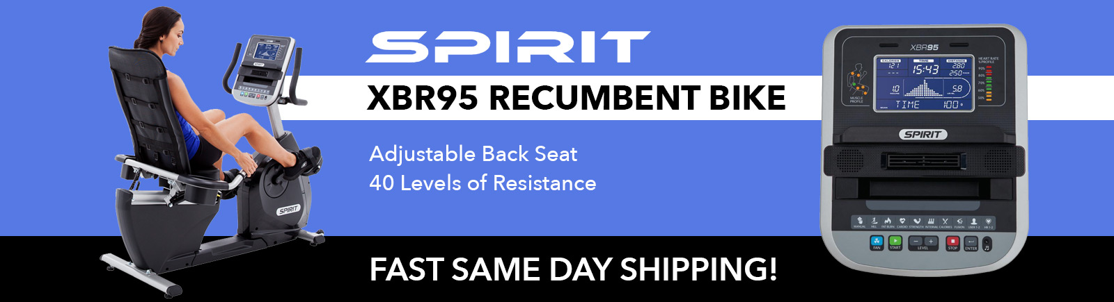 Spirit XBR95 Recumbent Bike