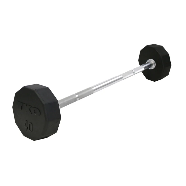 TKO 20-110lb Fixed Straight Bar Set, Rubber