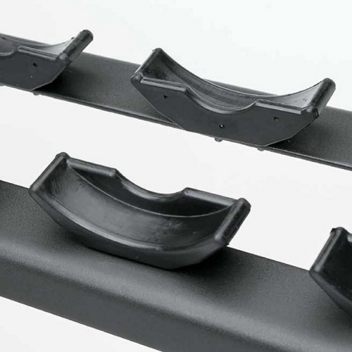 TKO 10 pr. Dumbbell Rack with Saddles TKO 10 pr. Dumbbell Rack w/ Saddles, Silver Metallic