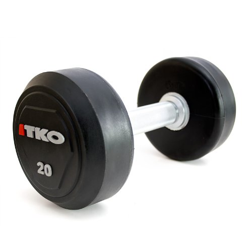 TKO 55-100 lb Solid Steel Urethane Dumbbell Set