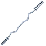 Body-Solid Olympic 47" Curl Bar- Chrome