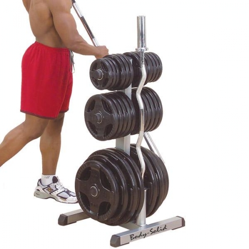 Body Solid Olympic Plate Tree & Bar Holder