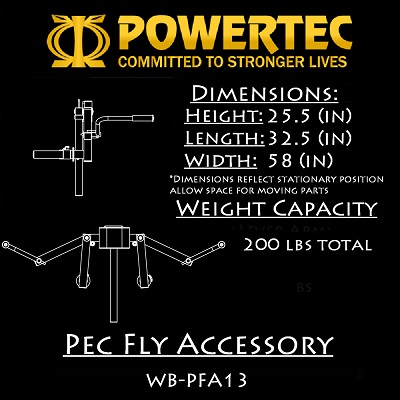 FitnessZone: Powertec Pec Fly Accessory WB-PFA19
