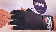 Schiek Sport 425 M-Power Gel Lifting Glove - Handgelenkband Mit Wrist Wraps