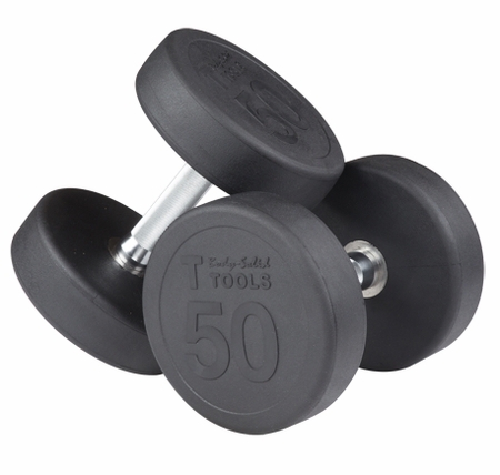 Body-Solid SDP Rubber Round Dumbbell Set 35-50lbs