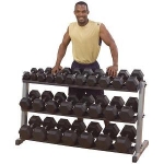 Body-Solid 5-50 lb Rubber Hex Dumbbell Set