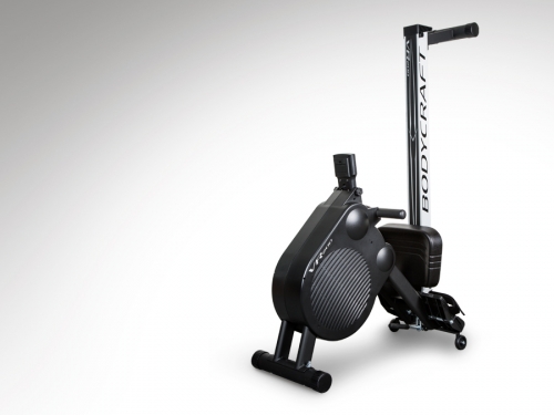 BodyCraft VR200 Rowing Machine Storage Quick Release Fold and Roll System. Fastest folding mech available! Body Craft VR200 Rowing Machine