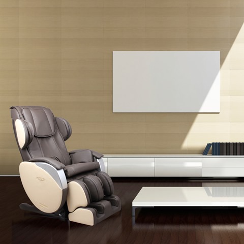 Dynamic Luxury Massage Chair Santa Monica-Espresso-Ivory