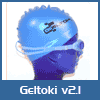 Geltoki 2.1 Silicone Cap & Goggle Set - Blue