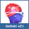 Geltoki 2.1 Silicone Cap & Goggle Set - Red