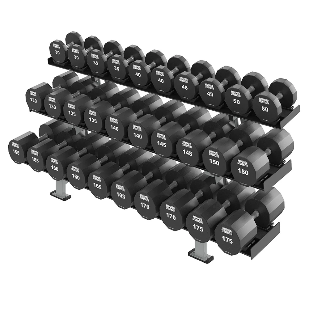 Hammer Strength 12-Sided Urethane Dumbbells 80-100lb