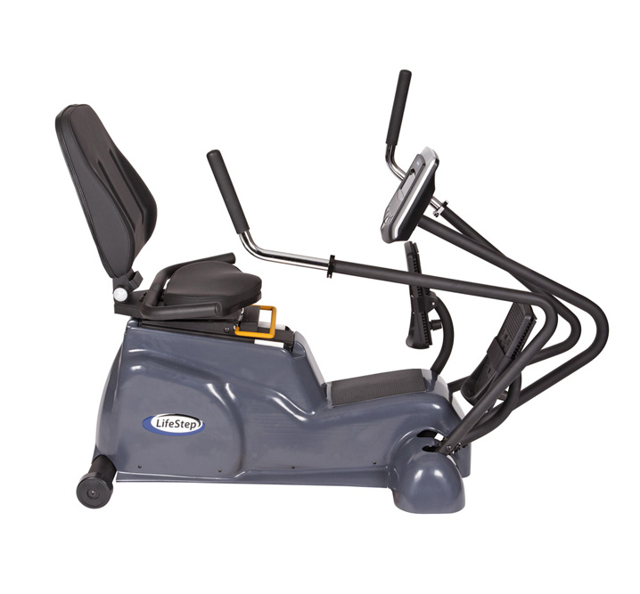 recumbent exercise bike with moving arms