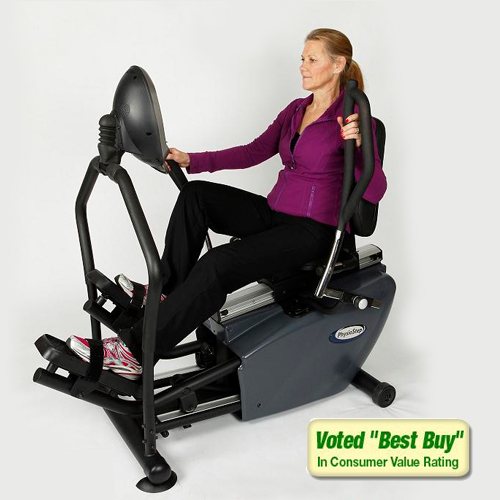 stationary bike with moving arms