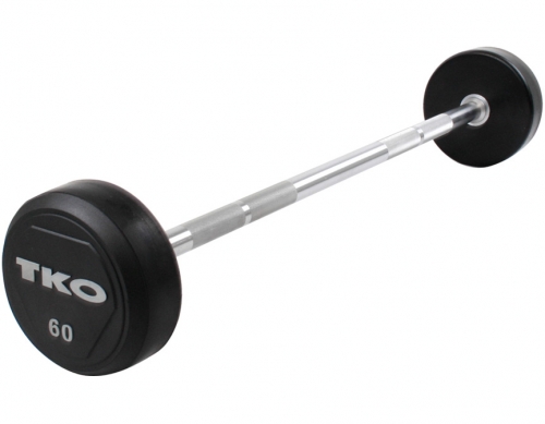 TKO 20-110lb Rubber Straight Barbell Set