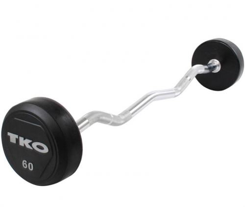 TKO 20-110 Rubber Curl Barbell Set