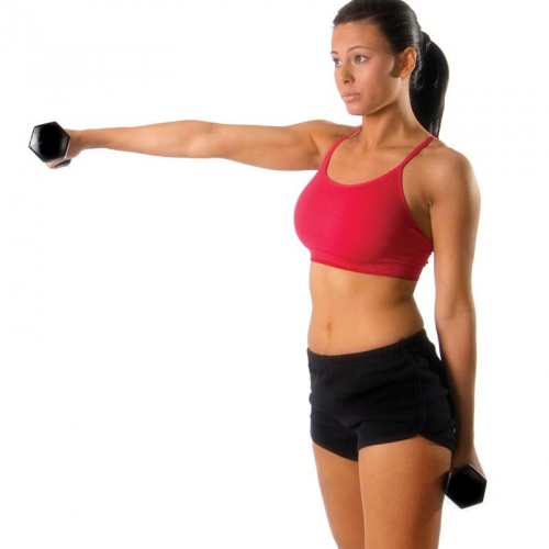 TKO Rubber Hex Dumbbell Set 5-50lb