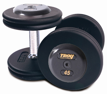 Troy Pro Style Black Dumbbells 5-50lb Set PFD-R