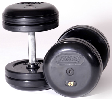 Troy Pro-Style Rubber Dumbbells Set 5-50lb RUFD-R