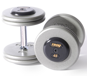 Troy Iron Pro-Style Hammertone Dumbbell Set 5-50 HFD-R