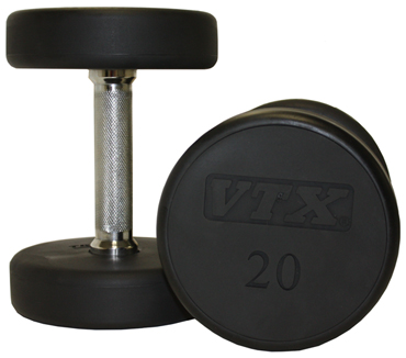 Troy VTX Round Urethane Dumbbells 5-50lb Set BD-005-050-US